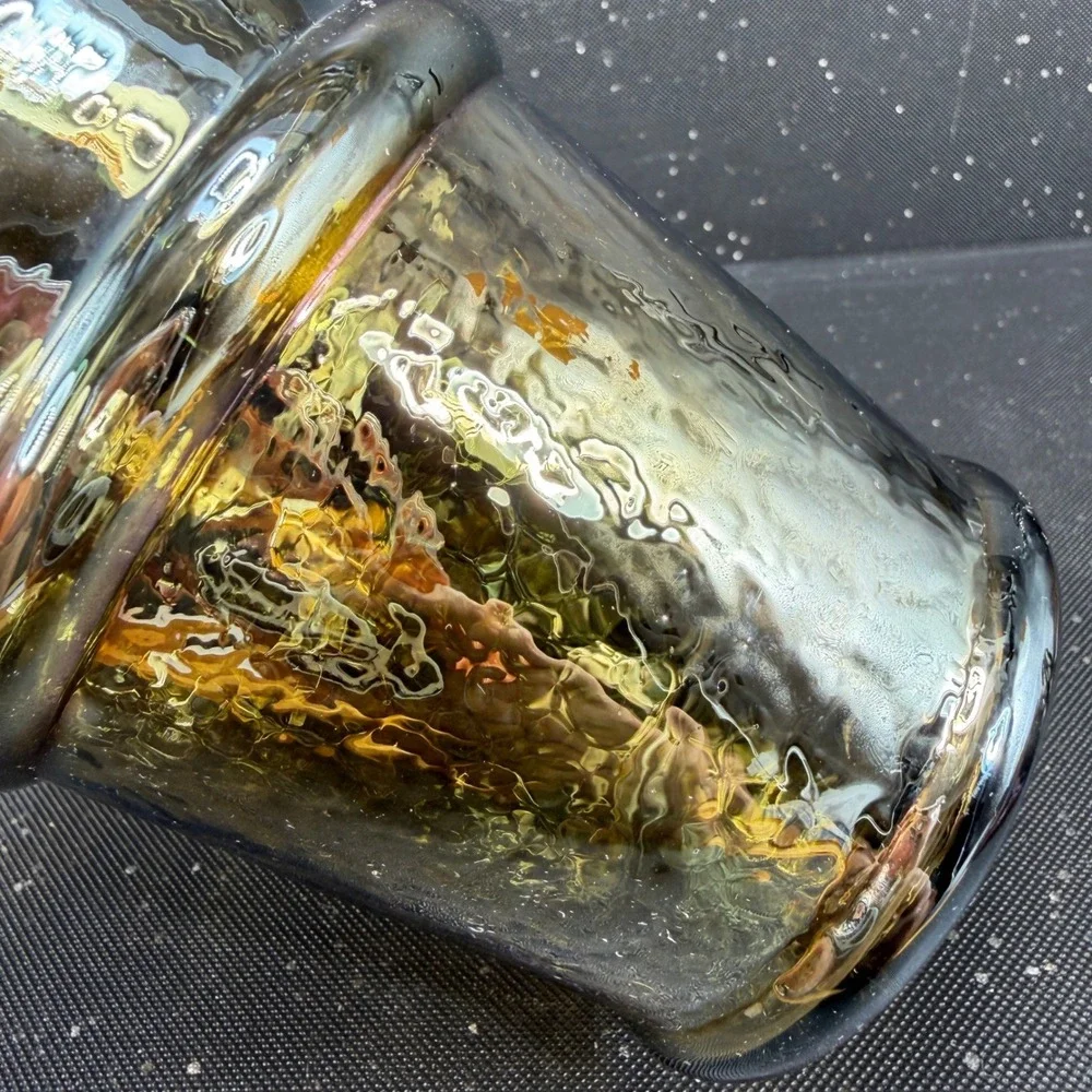 Anthropologie Mercury Glass Votive Candle Holder Gold Silver Metallic 4x4 Pot